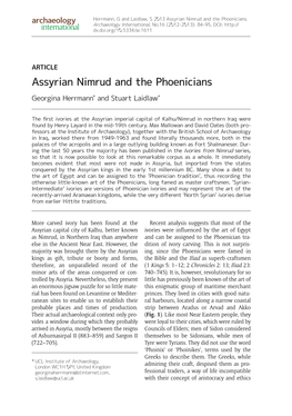 Assyrian Nimrud and the Phoenicians