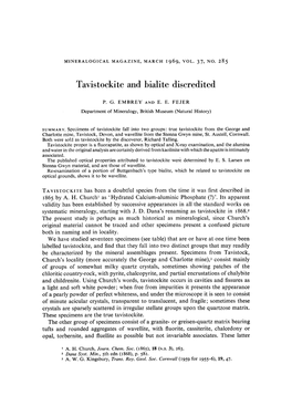 Tavistockite and Bialite Discredited