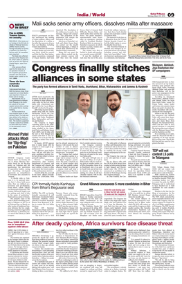 Congress Finallly Stitches Alliances in Some States