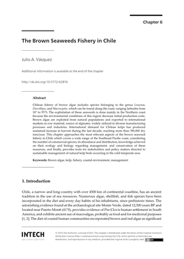 The Brown Seaweeds Fishery in Chile