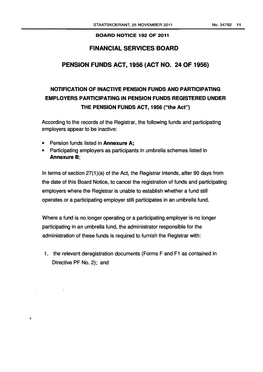 Pension Funds Act, 1956 {Act No