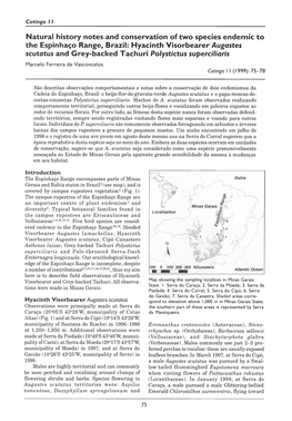 Natural History Notes and Conservation of Two