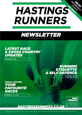 Newsletter Special Edition Latest Race & Cross Country Updates Pages 3-6