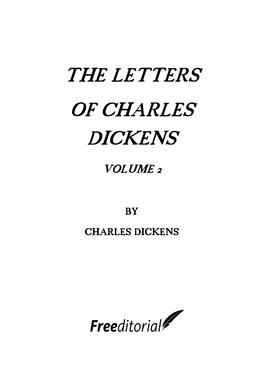 The Letters of Charles Dickens Volume 2