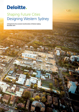 Shaping Future Cities Designing Western Sydney