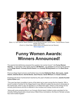 Funny Women Awards Winners