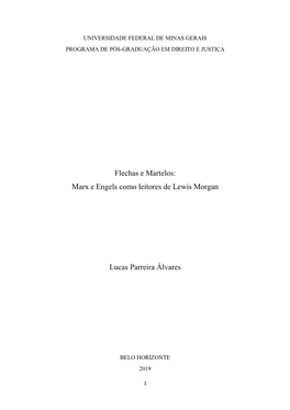 Marx E Engels Como Leitores De Lewis Morgan Lucas Parreira Álvares