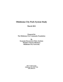 Oklahoma City Park System Study