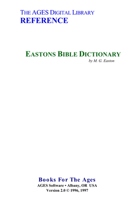 Easton's Bible Dictionary