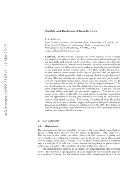 Stability and Evolution of Galactic Discs