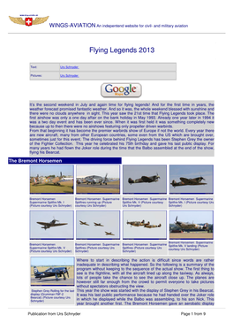 Flying Legends 2013