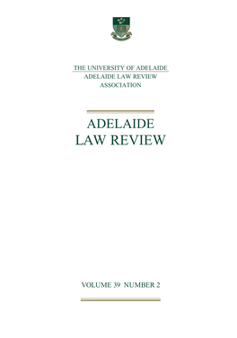 Adelaide Adelaide Law Review Association