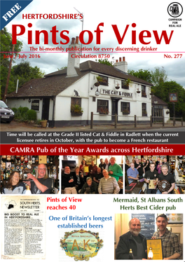 Pints of View the Bi-Monthly Publication for Every Discerning Drinker