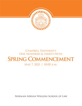 One Hundred & Thirty-Fifth Spring Commencemnt (2021)