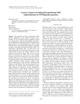 A Survey of Genes Encoding H2O2-Producing GMC Oxidoreductases in 10 Polyporales Genomes