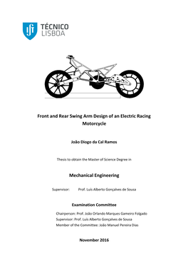 Front and Rear Swing Arm Design of an Electric Racing Motorcycle