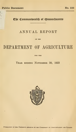 Annual Report of the Department of Agriculture