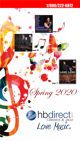 Spring 2020 Classics & Jazz
