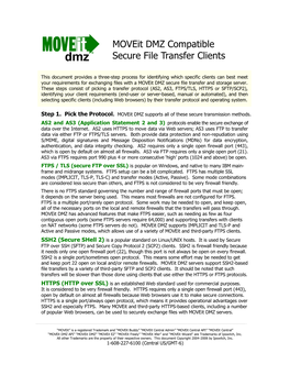 Moveit DMZ Compatible Clients