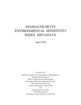 Massachusetts Environmental Sensitivity Index Metadata