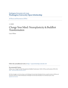 Neuroplasticity & Buddhist Transformation