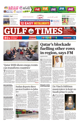 Qatar's Blockade Fuelling Other Rows in Region, Says FM