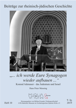 Konrad Adenauer - Das Judentum Und Israel Hans Peter Mensing