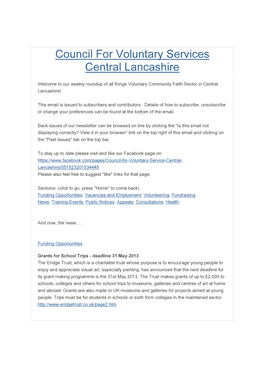 Council for Voluntary Services Central Lancashire, All Rights Reserved