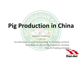 Pig Production in China