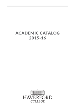 Academic Catalog 2015-16 2 Academic Calendar