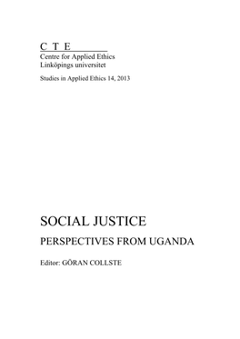 Social Justice Perspectives from Uganda