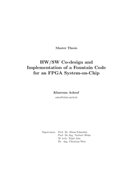 HW/SW Co-Design and Implementation of a Fountain Code for an FPGA System-On-Chip