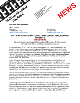 51St Chicago International Film Festival Junior Board