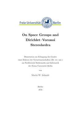 On Space Groups and Dirichlet–Voronoi Stereohedra