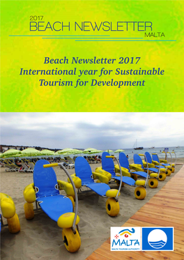 Beach Newsletter 2017 International Year for Sustainable Tourism for Development Wo New Blue Flag Beaches for Gozo: Hondoq Ir-Rummien and Tmarsalforn