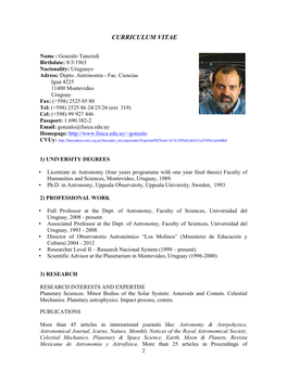 Curriculum Vitae