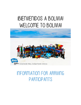 Bolivia! Welcome to Bolivia!