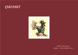 Carcanet New Books 2010