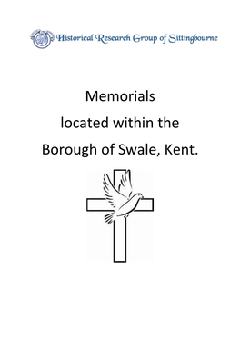 Memorials Located Within the Borough of Swale, Kent