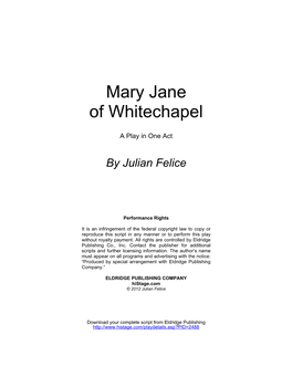 Mary Jane of Whitechapel