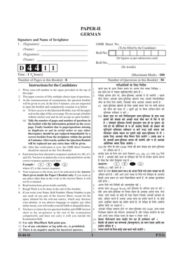 X-12 Ins. Page (Paper-II)