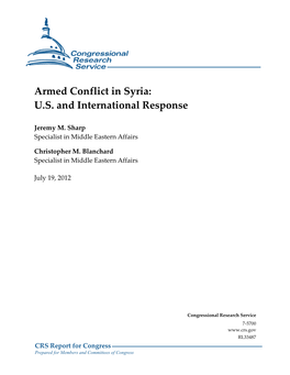 Armed Conflict in Syria: US and International