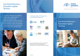 Low Vision Directory – Australian Capital Territory