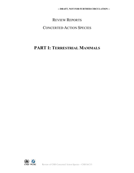 Terrestrial Mammals