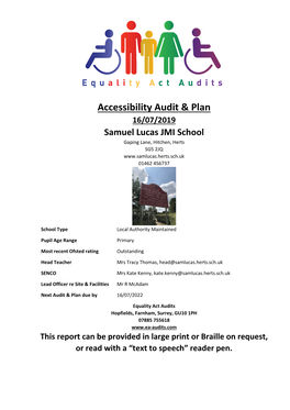 Accessibility Audit & Plan