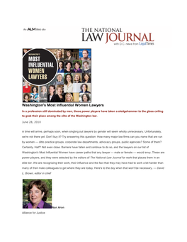 Washington's Most Influential Women Lawyers