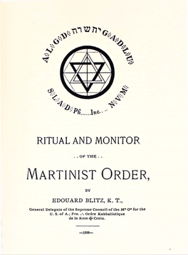 Martinist Order, I Declare