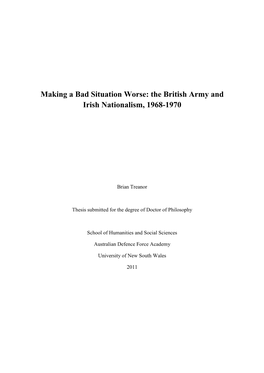 The British Army and Irish Nationalism, 1968-1970