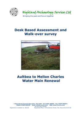 Desk Based Assessment and Walk-Over Survey Aultbea to Mellon