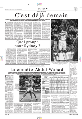 La Comète Abdul-Wahad France - Israël, 77-66 Marqueur : Abdul-Wahad (19)